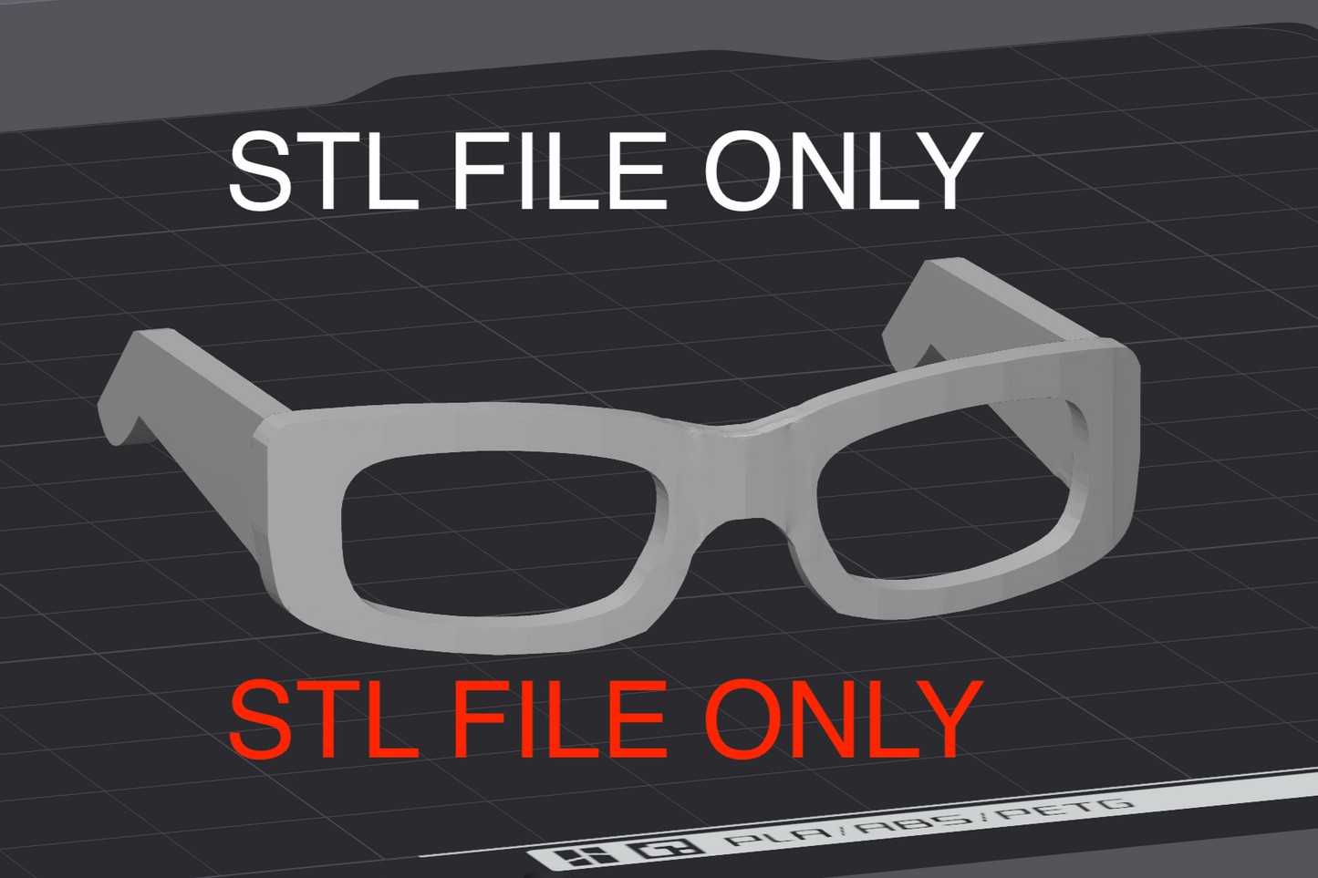 STL file for Blocky Style Glasses