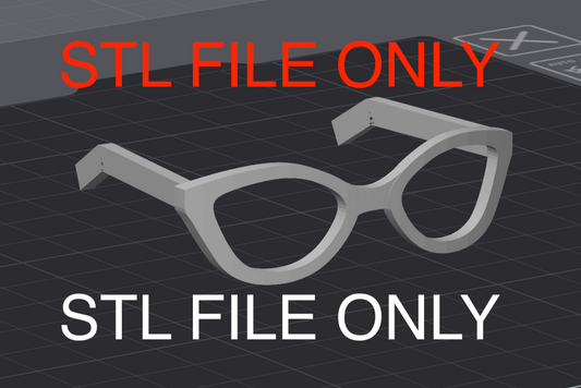 STL file for Cat Eye Style Glasses