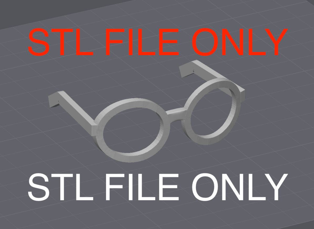 STL file for Round Style Glasses